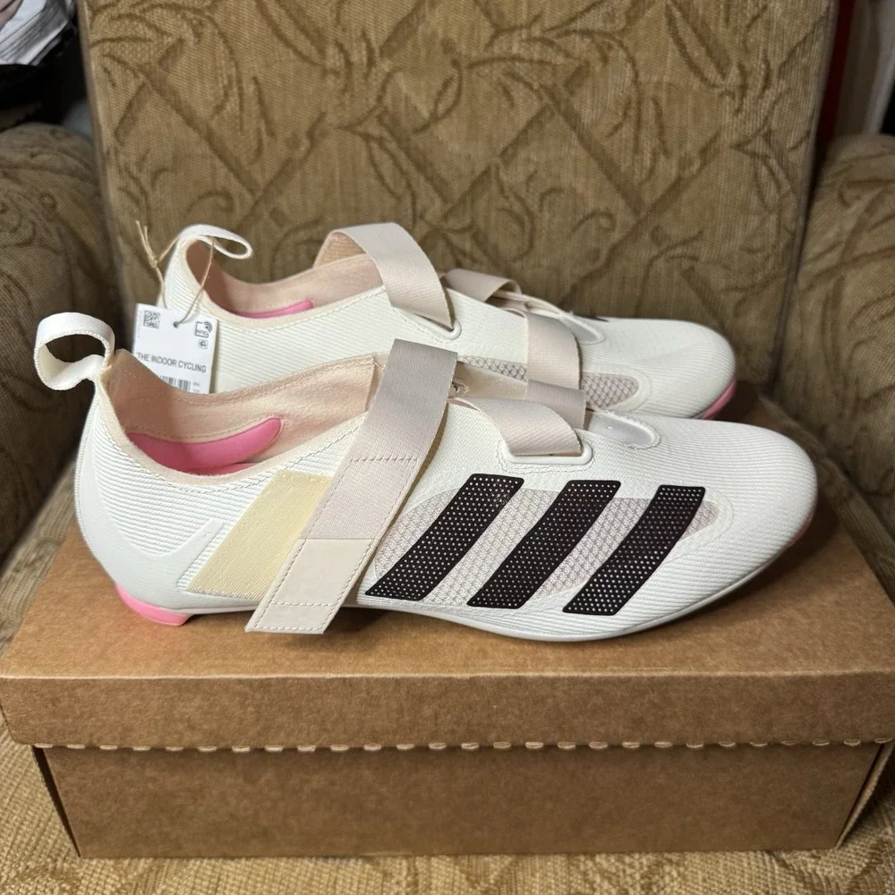 Adidas The Indoor Cycling Shoe GX1669 Men's 10 White Pink‎